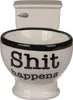 Tazza da toilette / cesso 'Shit Happens' con stronzo Anteprima dell’immagine prodotto 8