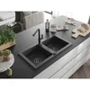 Mexen Mario 2-Becken-Granitspüle mit Mischbatterie Flora, Produktbild-Vorschau 2