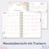 Häfft-Timer Fancy 2026/2027 / A5 / Flower Power rosé / Produktbild-Vorschau 5