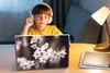 MuchoWow® Laptop Aufkleber Sticker Cover Blumen - Weiß - Produktbild-Vorschau 3