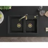 Mexen Tomas 2-Becken-Granitspüle mit Mischbatterie Aster, Produktbild-Vorschau 4