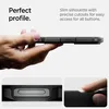 A hand holding a phone case, with close-up shots of its features. Produktbild-Vorschau