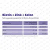 A table showing the nutritional information for Biotin + Zink + Selen. Produktbild-Vorschau