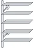 Kerkmann Wandregal arte silber 80,0 x 40,0 x 190,0 cm, 1 Produktbild-Vorschau 2