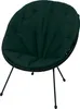 A dark green cushion on a black metal frame chair with thin legs. Produktbild-Vorschau