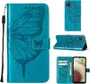 Galaxy A12 Hülle, Schmetterling Prägung Flip Leder Produktbild-Vorschau 1
