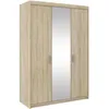 Drehtürenschrank ELENA 3D Eiche Sonoma mit mattsilber Produktbild-Vorschau 1