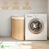 VOUNOT® VOUNOT Wäschekorb Bambus mit Deckel, 58L Produktbild-Vorschau 2