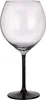A clear studio shot of a large wine glass with a black stem and base. Podgląd zdjęcia produktu