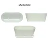 Ovaler Blumenkasten Beige mit Wasserauffangschale für Produktbild-Vorschau 3
