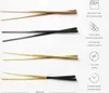 5 Paar Essstäbchen Schwarz Edelstahl Chopsticks Sushi Produktbild-Vorschau 6