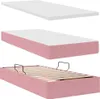 Bett mit Stauraum und LED mit Matratze Rosa 100 x 200 cm Produktbild-Vorschau 9