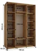 A diagram of a wardrobe with dimensions indicated. Produktbild-Vorschau