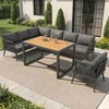 L-förmiges Gartensofa-Set für 7 Personen, mit Produktbild-Vorschau 6