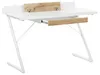 BELIANI Schreibtisch Weiß / Heller Holzfarbton 120 x 60 cm Produktbild-Vorschau 3