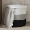 vidaXL Panier de rangement avec couvercle blanc et beige Voir les images du produit 2