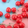 50er Set Künstliche Kirschen – Niedliche Deko-Früchte für Produktbild-Vorschau 4