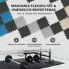 Puzzlematte 18-tlg. Schwarz 32x32cm – Bodenschutzmatten für Produktbild-Vorschau 3
