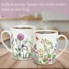 Kaffeetassen 4er Set Wiesen-Blumen Frühling Sommer 8 cm, Produktbild-Vorschau 4