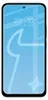 A smartphone screen displaying the time and date with a graphic overlay. Produktbild-Vorschau