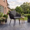 CLP Gartenstuhl mit Sitzkissen Lombardia Anthrazit Produktbild-Vorschau 3