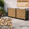 Kaminholzregal außen Metall 223x50x115 cm für 25cm Produktbild-Vorschau 5