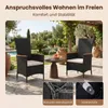 KOMFOTTEU Gartenstühle 2er Set, Balkonstuhl aus Polyrattan, Produktbild-Vorschau 6