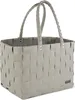A gray woven shopping basket with two handles, shown against a white background. Produktbild-Vorschau