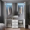 INONEFT Kleiderschrank mit LED und 3 Schubladen, Produktbild-Vorschau 4