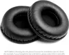 Two black ear pads for headphones are shown on a white background. Podgląd zdjęcia produktu