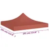 vidaXL Tetto della tenda per feste 3x3 m rosso terracotta Anteprima dell’immagine prodotto 7