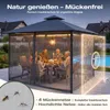 Sekey Pavillon 3×3 m Gartenpavillon Wasserdicht Doppeldach Produktbild-Vorschau 4