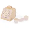 Drewniany telefon retro - pastelowy róż Podgląd zdjęcia produktu 4