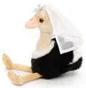 Uni-Toys - Strauß mit Braut-Schleier - 28 cm (Höhe) - Produktbild-Vorschau 3