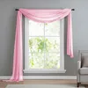 Querbehang Freihanddeko Voile transparent Hellrosa 140x600 Produktbild-Vorschau 2
