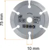 75-mm-Segment-Diamantscheibe für Baumaterialien für Produktbild-Vorschau 2