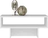 A white rectangular coffee table with two decorative items on top. Anteprima dell’immagine prodotto