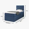 NORDELO Boxspringbett ELEGANTE 90x200 cm NEW VELO Velvet Produktbild-Vorschau 3