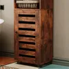 Meuble de salle de bains étroit et rustique, couleur marron Voir les images du produit 4
