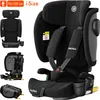 A collage of images showing a black child car seat from different angles, including close-ups of its features and a folded state. Náhľad obrázku produktu