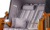 Strandkorb - bene living - Ostsee - oliv/grau - PE schwarz Produktbild-Vorschau 3