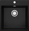 PRIMAGRAN Spülbecken Schwarz 48x50cm, Granitspüle 1 Becken Produktbild-Vorschau 1