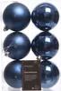 Weihnachtskugeln Kunststoff 8cm 6 Stück - Nachtblau Produktbild-Vorschau 1