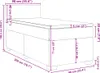 vidaXL Boxspringbett mit Matratze Hellgrau 90x200 cm Stoff Produktbild-Vorschau 8