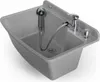 A gray sink with a faucet, a pull-out hose, and a soap dispenser. Anteprima dell’immagine prodotto