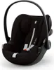 A black Cybex baby car seat is shown against a white background. Podgląd zdjęcia produktu
