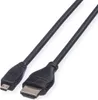 ROLINE HDMI High Speed Kabel mit Ethernet, HDMI ST - Micro Produktbild-Vorschau 1