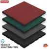 A stack of four protective mats in different colors (red, green, gray, black) on a white background. Anteprima dell’immagine prodotto