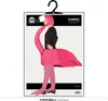 A person wearing a flamingo costume, presented on a hanger against a white background, with product information and branding visible. Podgląd zdjęcia produktu