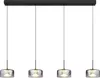Globo Lighting Hängeleuchte Metall schwarz matt, Glas Produktbild-Vorschau 3